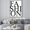 Plakat: Czarny napis fashion na białym tle