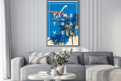 Plakat: Czas na podróż i plakat z wakacji.