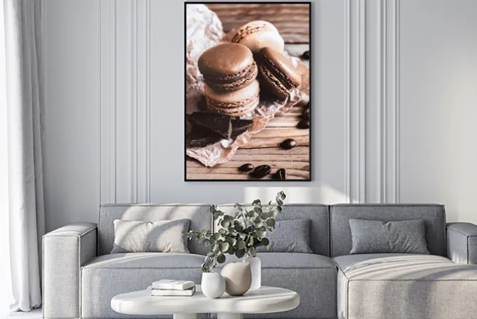 Plakat: Czekolada i makaroniki słodycze