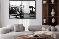 Plakat: Człowiek na siłowni