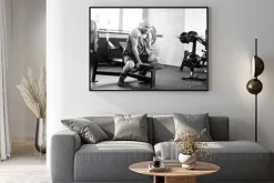 Plakat: Człowiek na siłowni