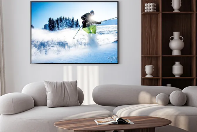 Plakat: Człowiek narciarstwo zjazdowe