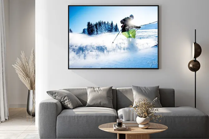 Plakat: Człowiek narciarstwo zjazdowe