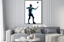 Plakat: Człowiek siatkówka sylwetka