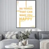 Plakat: Czy rzeczy, które mogą cię uszczęśliwić. inspirująca powiedzenie.