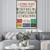 Plakat: 3d czcionki tablice rejestracyjne i tablice rejestracyjne zestaw