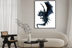Plakat: 3d rendering fantasy dragon na białym tle