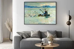 Plakat: Łódź rybacka