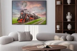 Plakat: Dawny parowóz