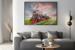 Plakat: Dawny parowóz