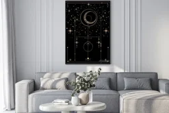 Plakat: Decorative tarot card with cosmic motives