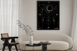 Plakat: Decorative tarot card with cosmic motives