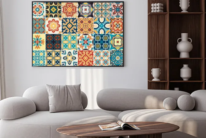 Plakat: Dekoracyjne portugalskie płytki azulejo