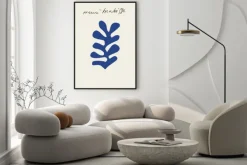 Plakat: Dekoracyjny liść minimalizm w stylu matisse