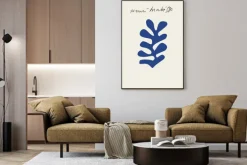 Plakat: Dekoracyjny liść minimalizm w stylu matisse
