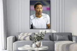 Plakat: Derrick rose of usa team in action at fiba world cup basketball