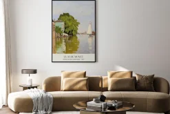 Plakat: Domy na achterzaan sztuka claude monet