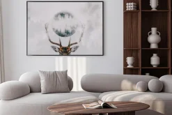 Plakat: Double exposure of an antler