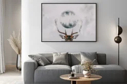 Plakat: Double exposure of an antler