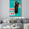Plakat: Drink new beer! typographic vintage grunge style beer poster.