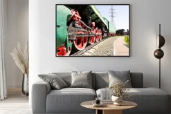 Plakat: Droga kolejowych lokomotywa