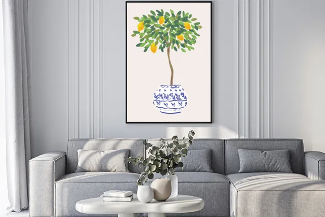 Plakat: Drzewko cytrusowe ilustracja