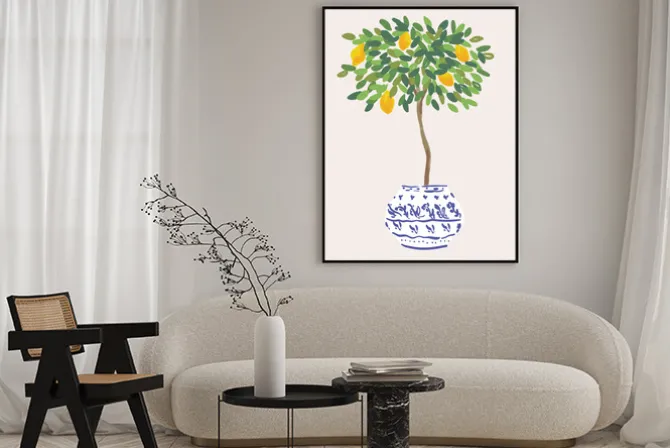 Plakat: Drzewko cytrusowe ilustracja