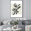 Plakat: Drzewo oliwne gałązka minimalizm