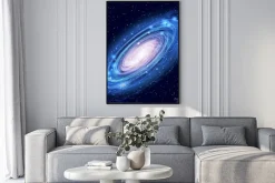Plakat: Duża galaktyka na tle kosmosu