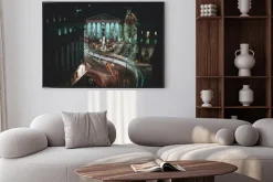 Plakat: Długa ekspozycja - royal stock exchange - londyn - light trails