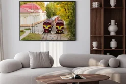 Plakat: Dwa stare lokomotywy