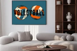Plakat: Dwie piłki do siatkówki z podpisem