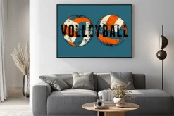 Plakat: Dwie piłki do siatkówki z podpisem