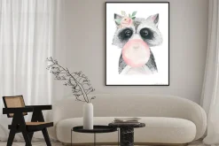 Plakat: Dziecięca ilustracja z zabawnym szopem