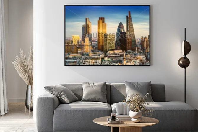 Plakat: Dzielnica biznesowa w londynie