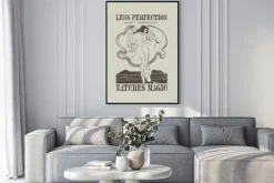 Plakat: Dziewczyna z wężem i księżycem grafika z napisem