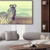 Plakat: Dzikie african zebra. efekt vintage