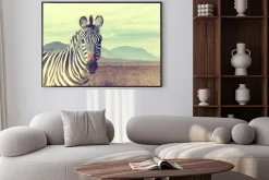 Plakat: Dzikie african zebra. efekt vintage
