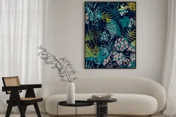 Plakat: Egzotyczne liście z cętkowanym printem