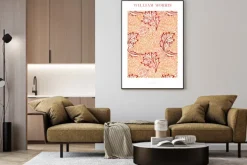 Plakat: Egzotyczne owoce i liście w stylu william morris