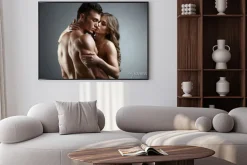 Plakat: Erotyka. embrace atrakcyjne nagie para