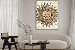 Plakat: Ethnic ozdobnych słońce