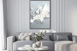 Plakat: Europa na mapie w 3d