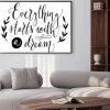 Plakat: Everything starts with a dream inspirational quote