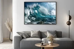 Plakat: Fala na wzburzonym oceanie