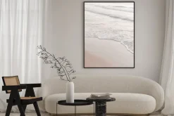 Plakat: Fale wypływające na plaże morski krajobraz