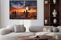 Plakat: Fantastyczny krajobraz kosmosu