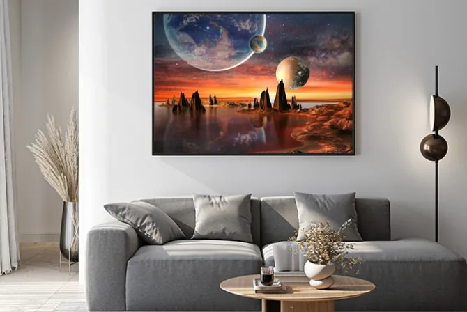 Plakat: Fantastyczny krajobraz kosmosu