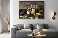 Plakat: Figi z serem i miodem, selektywne focus