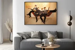 Plakat: Figury woskowe zespołu the beatles